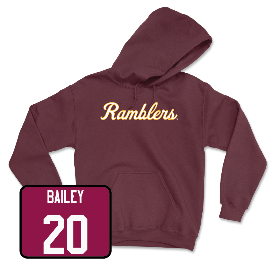 Maroon Men's Soccer Script Hoodie - Grant Bailey