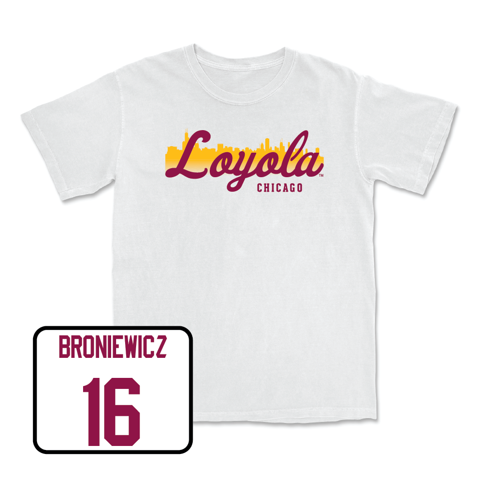 White Softball Skyline Comfort Colors Tee - Andie Broniewicz