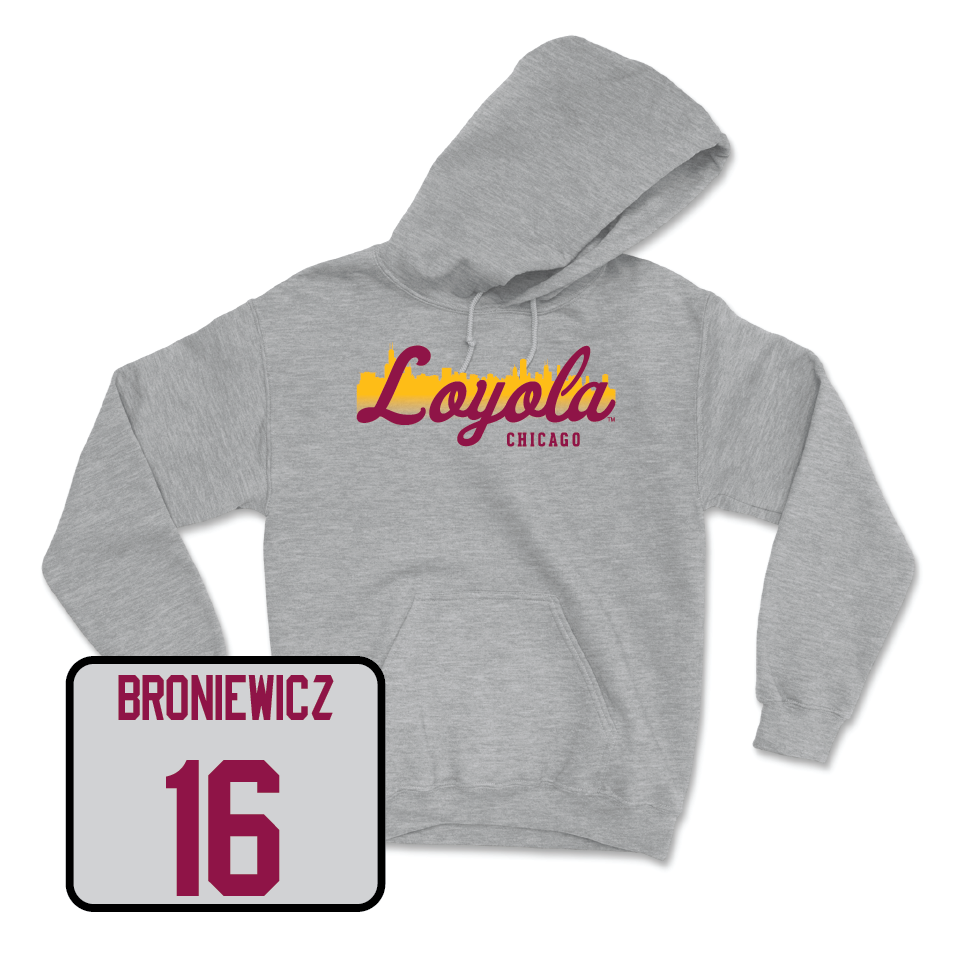 Sport Grey Softball Skyline Hoodie - Andie Broniewicz