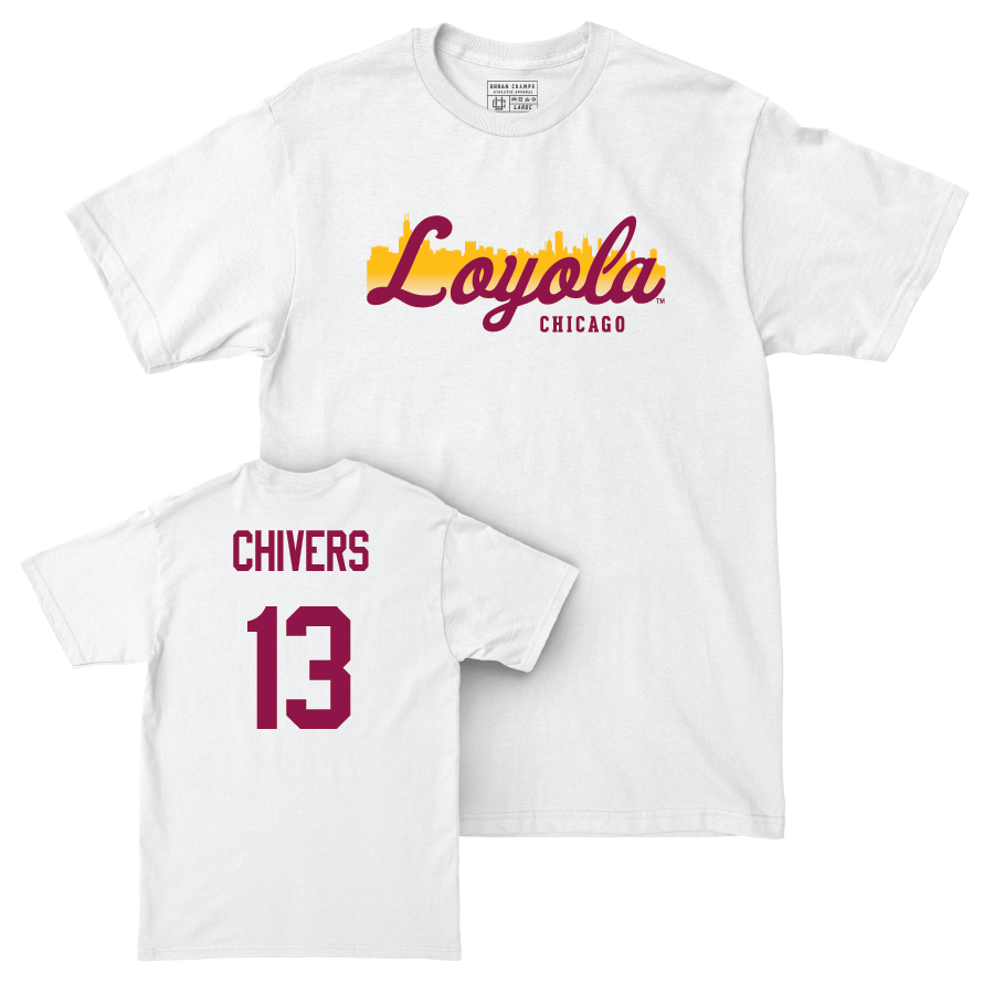 Women's Basketball White Skyline Comfort Colors Tee  - Kira Chivers