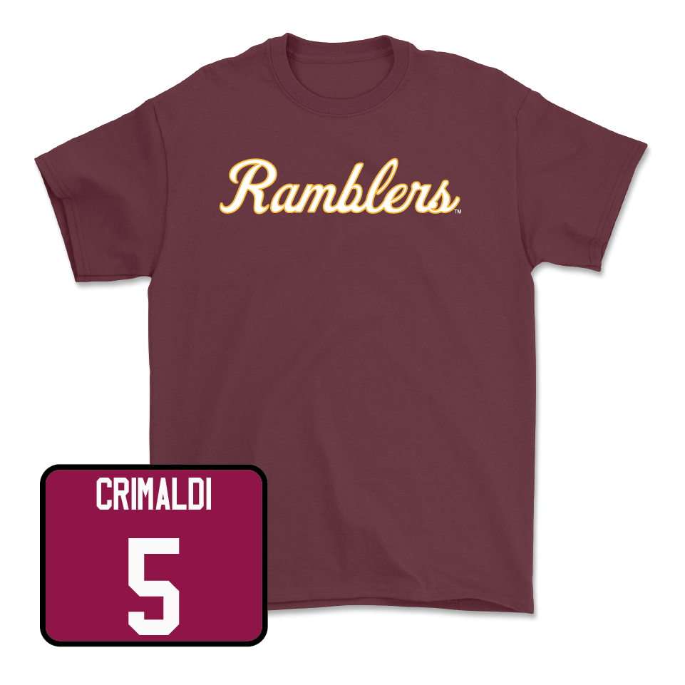 Maroon Softball Script Tee - Bella Crimaldi