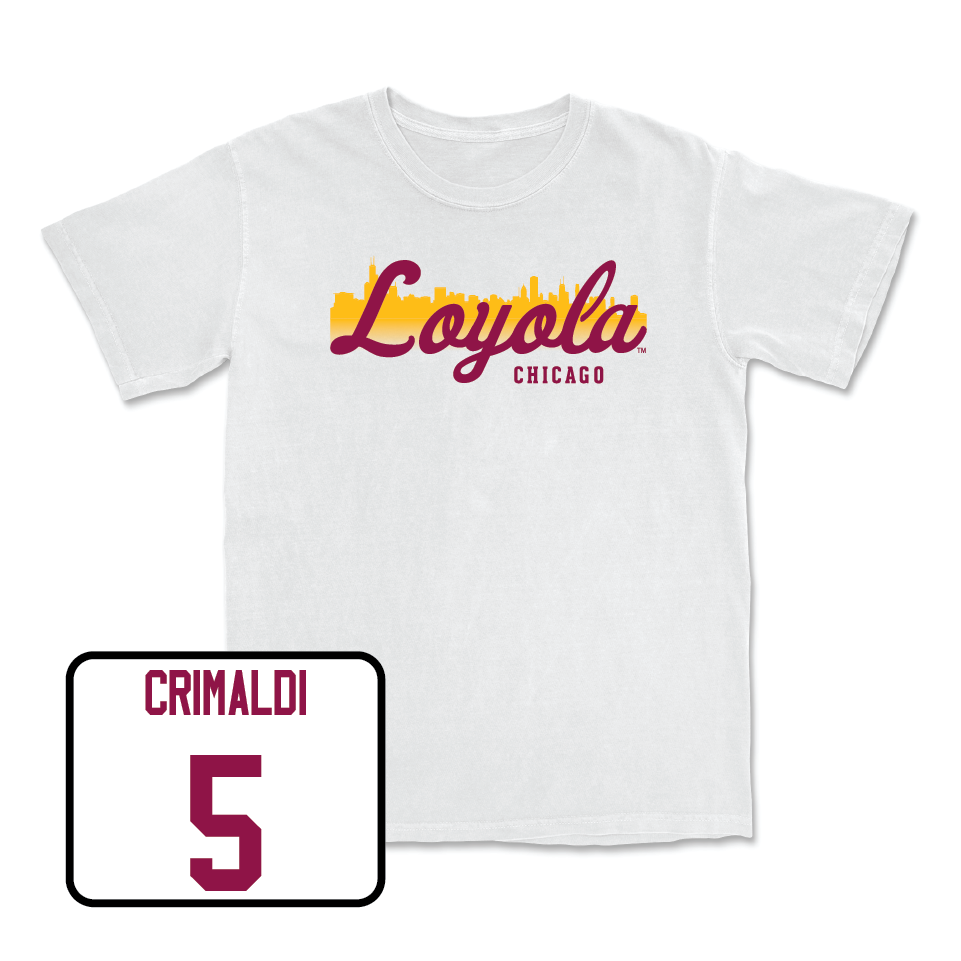 White Softball Skyline Comfort Colors Tee - Bella Crimaldi