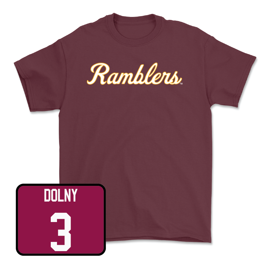 Maroon Women's Basketball Script Tee  - Holly Dolny