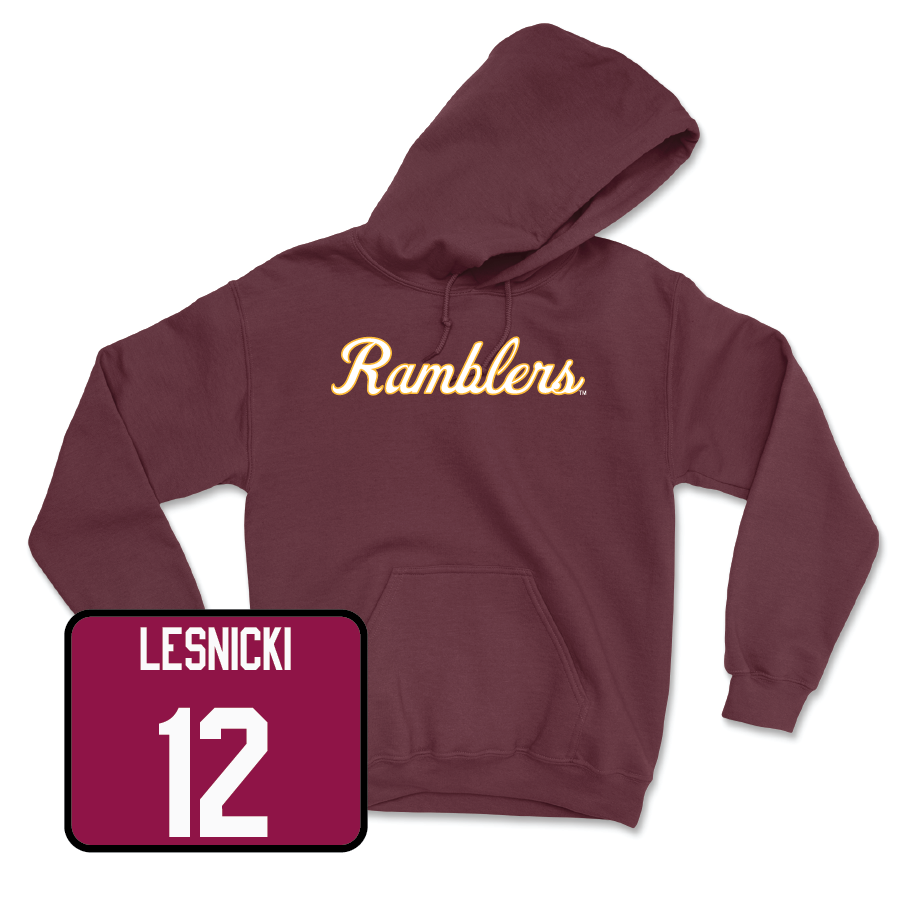 Maroon Softball Script Hoodie  - Nat Lesnicki