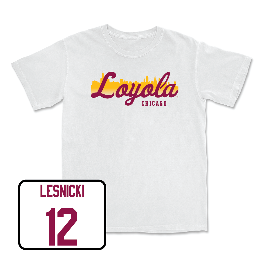 White Softball Skyline Comfort Colors Tee  - Nat Lesnicki