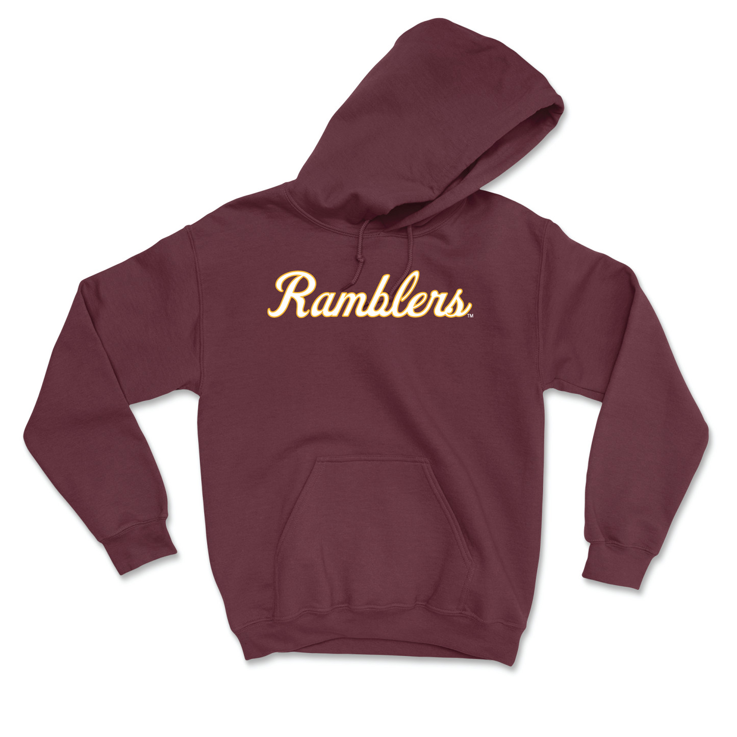 Maroon Men's Basketball Script Hoodie - Miles Rubin