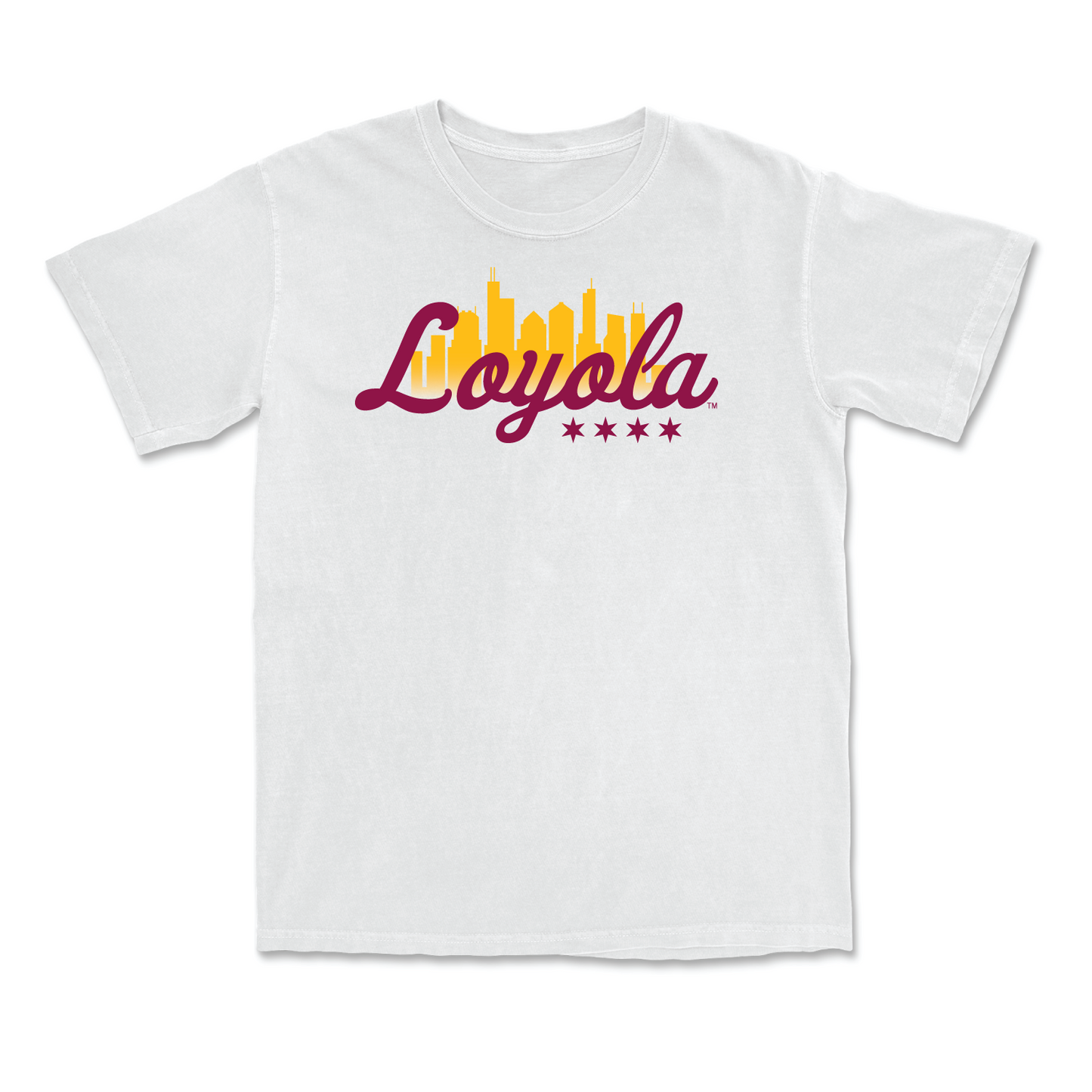 Men's Basketball White Skyline Comfort Colors Tee - Miles Rubin