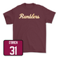 Maroon Men's Volleyball Script Tee - Gavin O'Brien