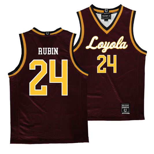 Loyola Men's Maroon Basketball Jersey - Miles Rubin | #24