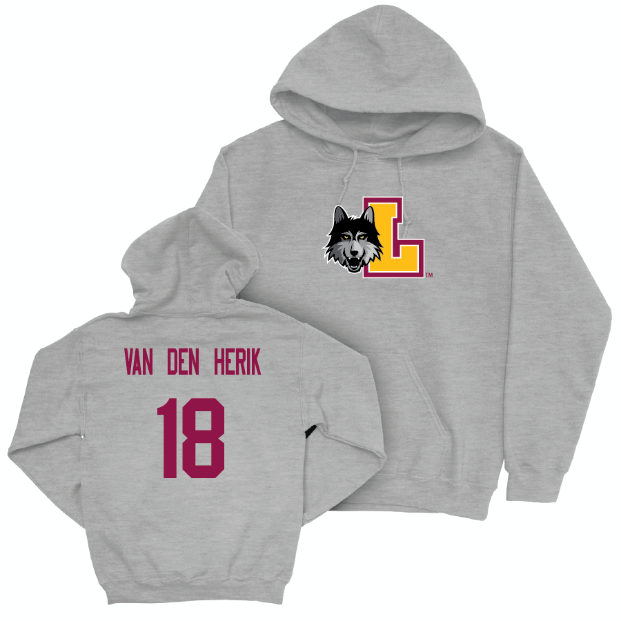 Sport Grey Women's Volleyball Athletic Hoodie  - Claire Van Den Herik