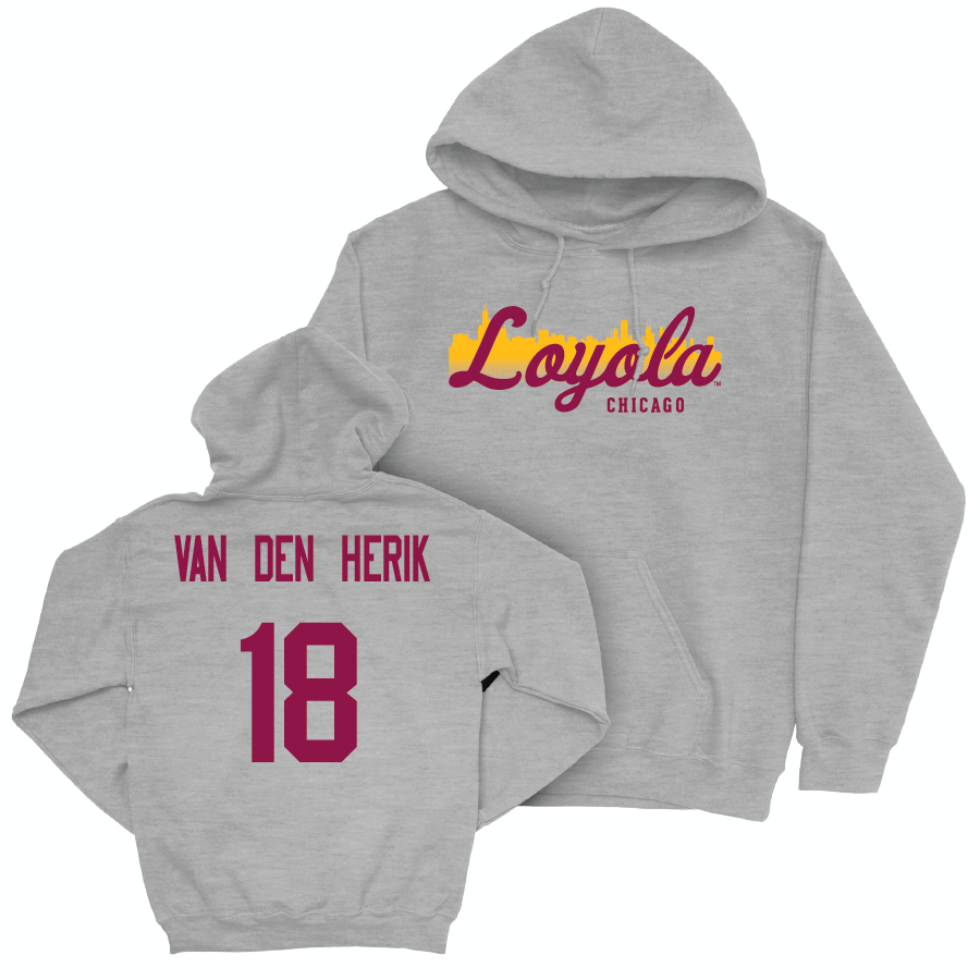 Sport Grey Women's Volleyball Skyline Hoodie  - Claire Van Den Herik