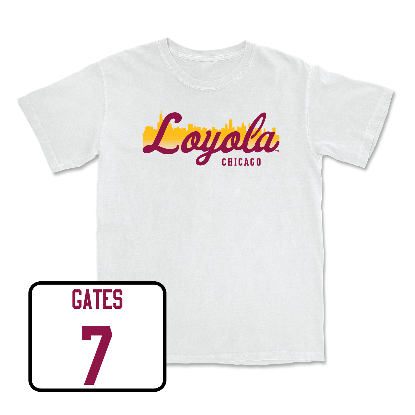 Men's Soccer White Skyline Comfort Colors Tee - John Gates