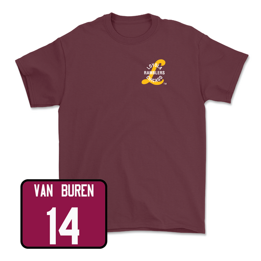 Maroon Men's Volleyball LUC Tee - Parker Van Buren
